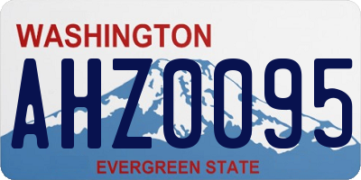 WA license plate AHZ0095