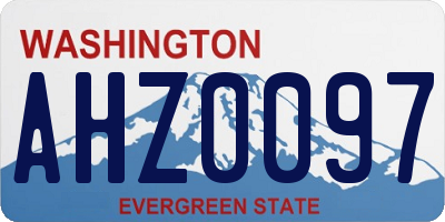 WA license plate AHZ0097