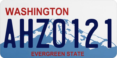 WA license plate AHZ0121