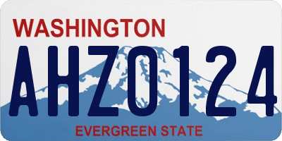 WA license plate AHZ0124