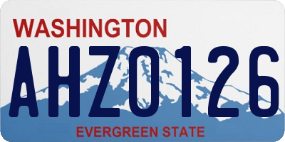 WA license plate AHZ0126