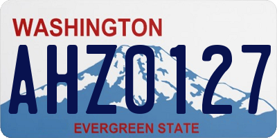 WA license plate AHZ0127