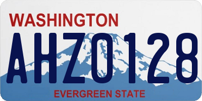 WA license plate AHZ0128