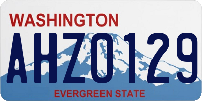WA license plate AHZ0129