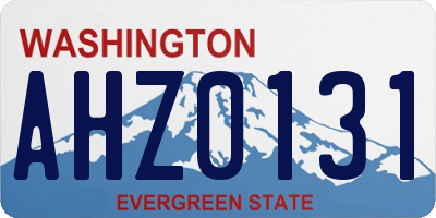 WA license plate AHZ0131