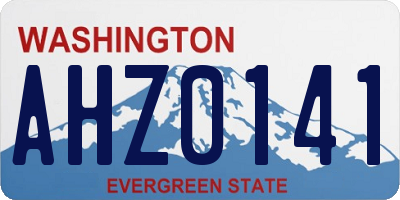 WA license plate AHZ0141