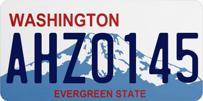 WA license plate AHZ0145