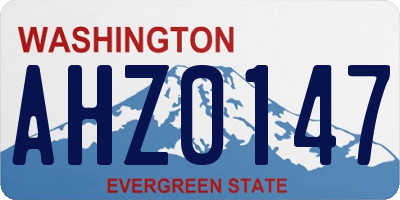 WA license plate AHZ0147