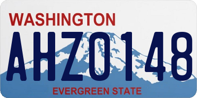 WA license plate AHZ0148