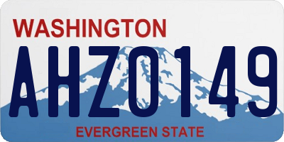 WA license plate AHZ0149