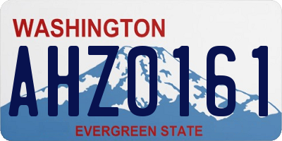 WA license plate AHZ0161