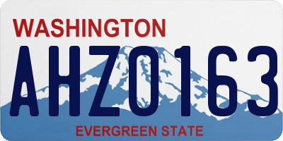 WA license plate AHZ0163