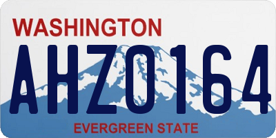 WA license plate AHZ0164