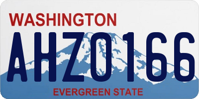 WA license plate AHZ0166