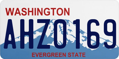 WA license plate AHZ0169