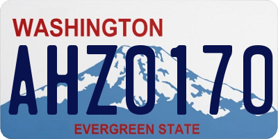 WA license plate AHZ0170