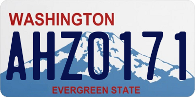 WA license plate AHZ0171