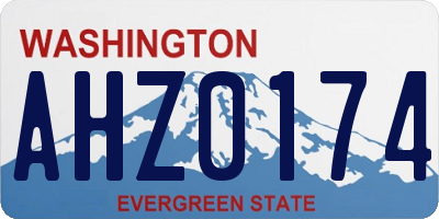 WA license plate AHZ0174
