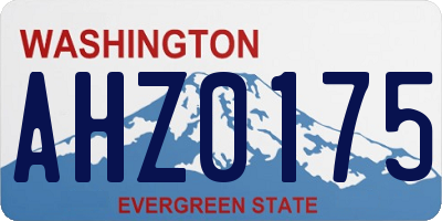 WA license plate AHZ0175