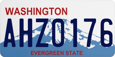WA license plate AHZ0176