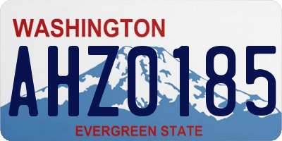 WA license plate AHZ0185