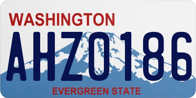 WA license plate AHZ0186