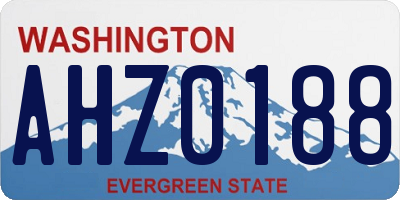 WA license plate AHZ0188