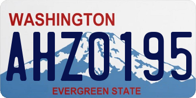 WA license plate AHZ0195