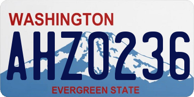 WA license plate AHZ0236