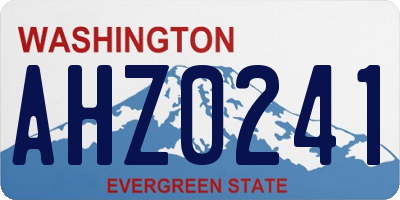 WA license plate AHZ0241