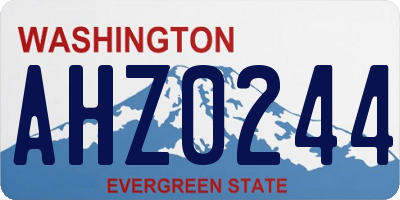 WA license plate AHZ0244