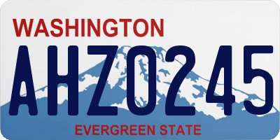 WA license plate AHZ0245