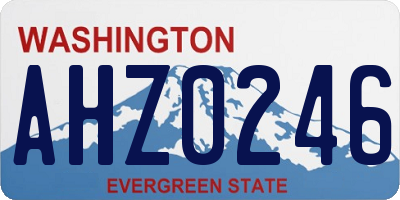 WA license plate AHZ0246