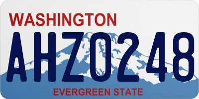 WA license plate AHZ0248