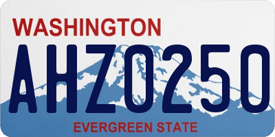WA license plate AHZ0250