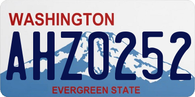 WA license plate AHZ0252