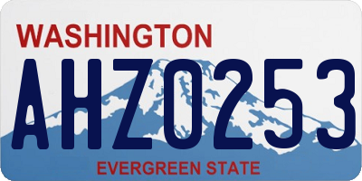 WA license plate AHZ0253