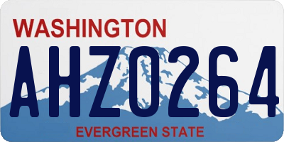 WA license plate AHZ0264