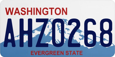 WA license plate AHZ0268
