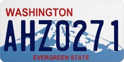 WA license plate AHZ0271