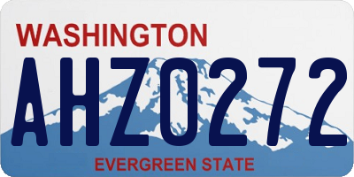 WA license plate AHZ0272