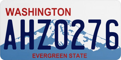 WA license plate AHZ0276