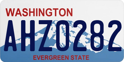 WA license plate AHZ0282