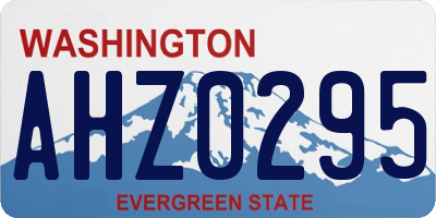 WA license plate AHZ0295