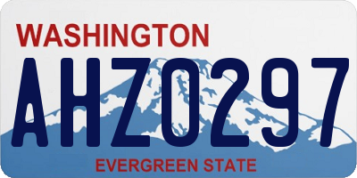 WA license plate AHZ0297