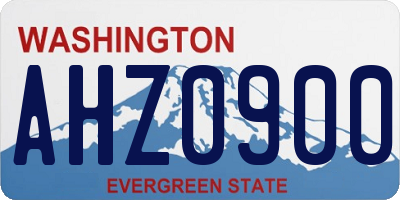 WA license plate AHZ0900