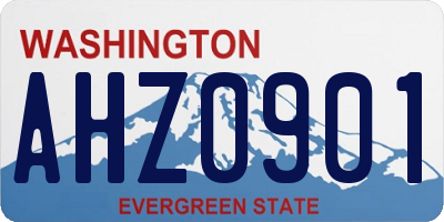 WA license plate AHZ0901