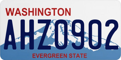 WA license plate AHZ0902