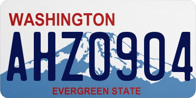 WA license plate AHZ0904
