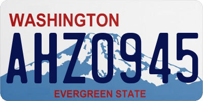 WA license plate AHZ0945